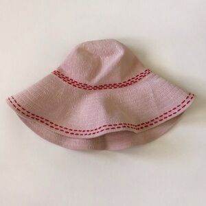 3/$12 Pro Tide Pink & Red Woven Embroidered Wide Brim Floppy Sun Hat